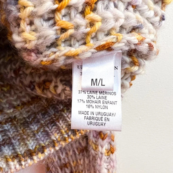 Ulla Johnson Rosina Colorful Puff Sleeve Crew Neck Alpaca Blend Knit Sweater M/L - Picture 9 of 12